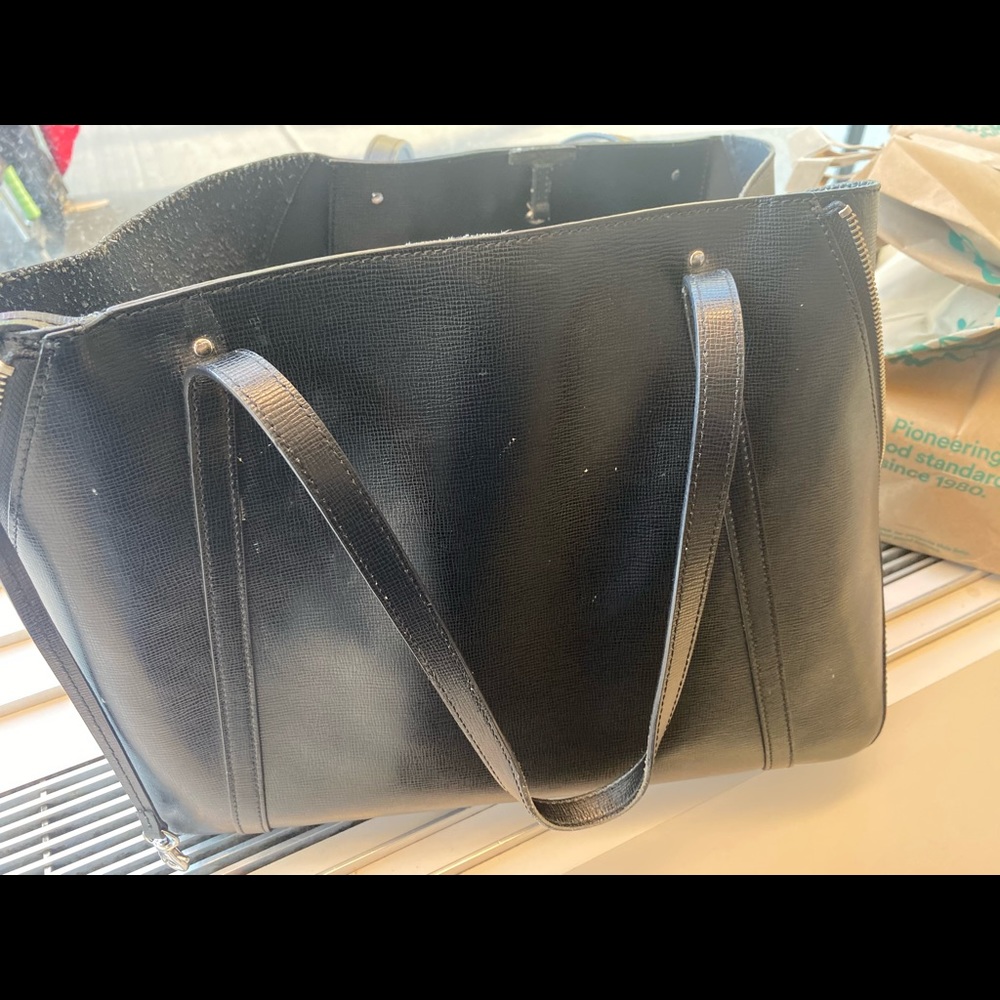 L.K.BENNETT SAFFIANO LEATHER EDGY CLASSI.C Frm LONDON Tote LUX GORG - Picture 12 of 15